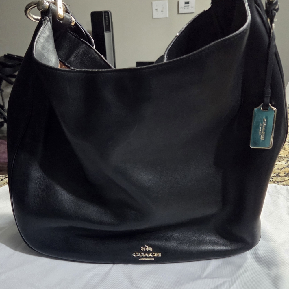 Coach Black Leather Hobo Bag - Picture 4 of 10